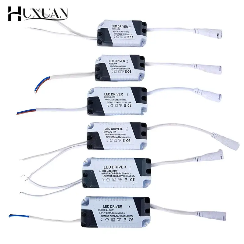 1PC  3-4W/4-7W/8-12W/12-18W/18-24W/24W-36W New Transformer LED Lamp Driver