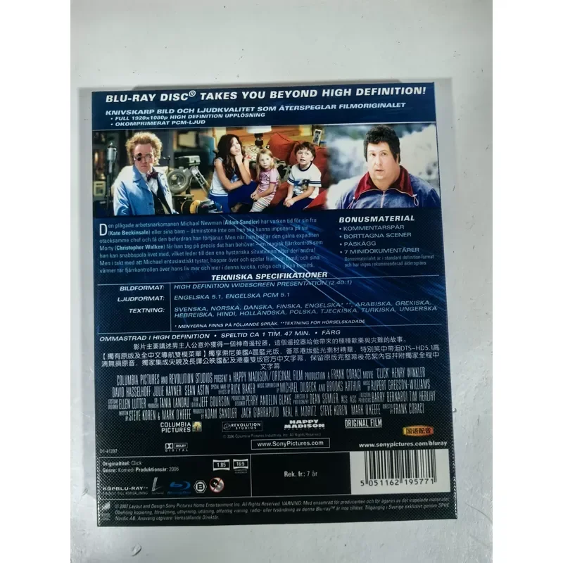 Blu-ray Disc Life Remote Control Click High Definition Movie Collection for Home Entertainment System