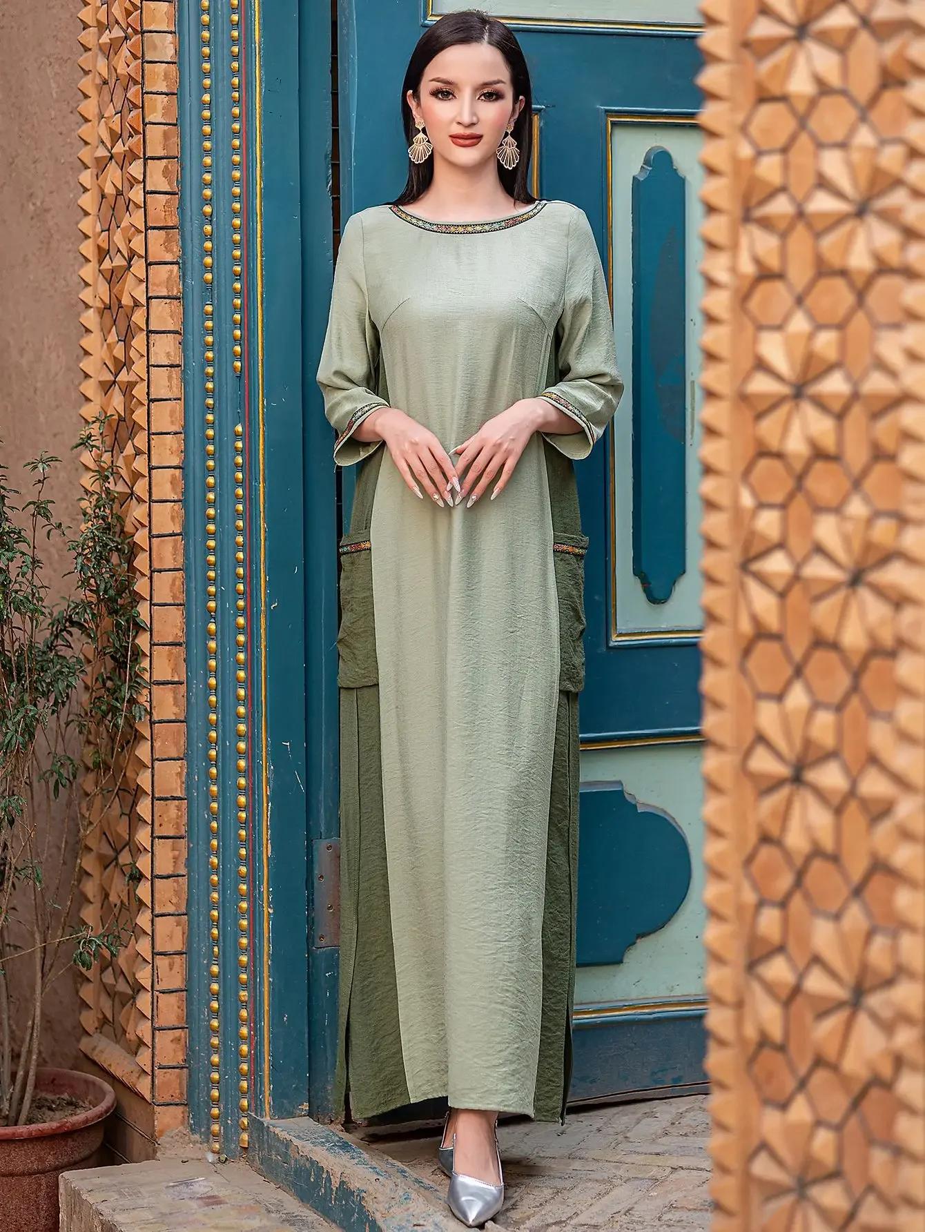 Eid Women Dress For Women Abaya Pocket Party Dresses Muslim Caftan Robe Jalabiya Ramadan Morocco Dubai Kaftan Vestidos Largos