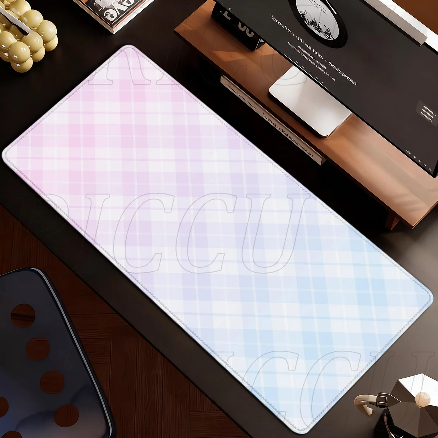 

Gradient color Lattice Mouse Pad Kawaii Rug Cute Desk Mat Gaming Laptop Office Carpet carpet Keyboard Gamer Keyboard expand Mats