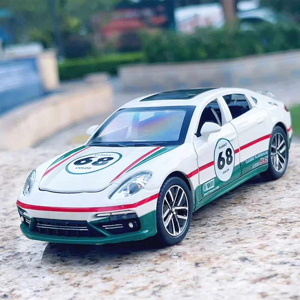 1:32 Panamera M4 Modell Mini Spielzeug Supercars Legierung Druckguss Exquisite Innentüren geöffnet zurückziehen für Jungen Lernmodelle