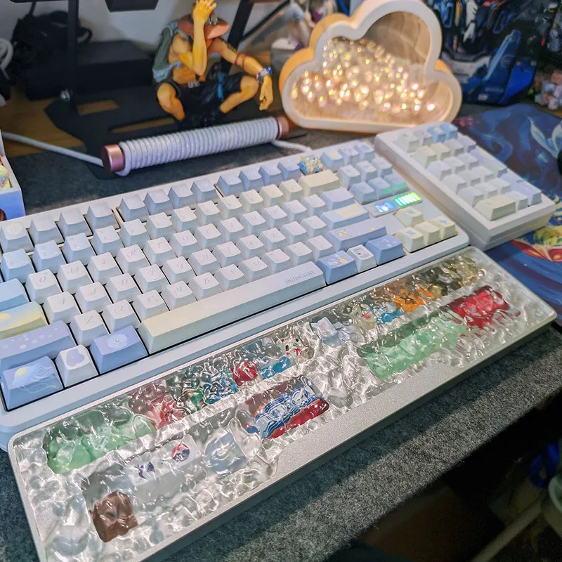 Custom CNC Aluminum Mechanical Keyboard Palm Rest, Anodized Ergonomic Curve, Customizable Width, Desk Wrist Support
