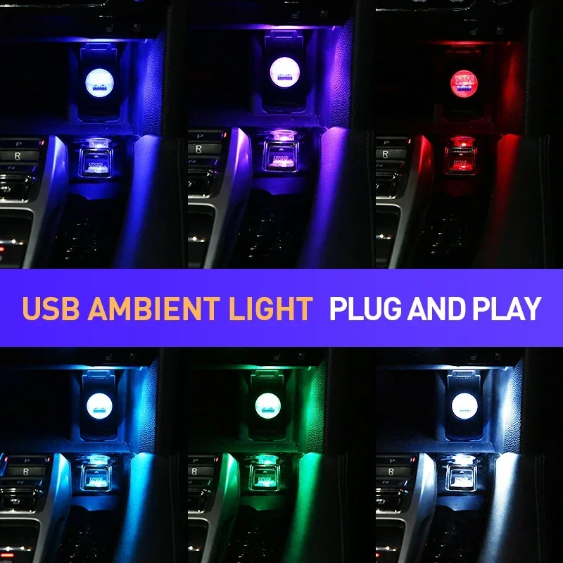 

Multi-color RGB Car USB Ambient Lights LED Car Rhythm Lights Car USB Sound Control Ambient Lights