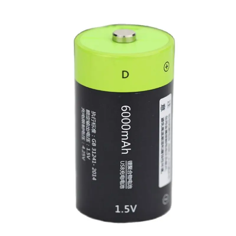 New ZNTER 6000mAh 1.5V rechargeable battery USB rechargeable battery is charged by the battery Lipo LR20 Micro USB cable