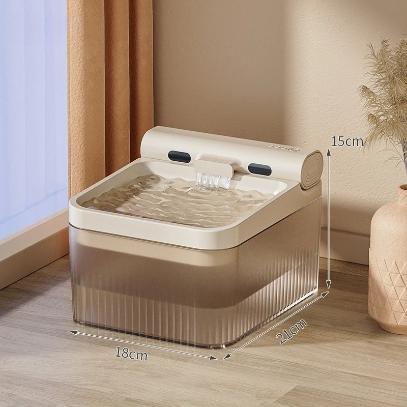 

Home Pets Induction Water Fountain for Cats, Filtration and Circulation Wireless Smart Watering Dispenser for Dog 3L Accessories