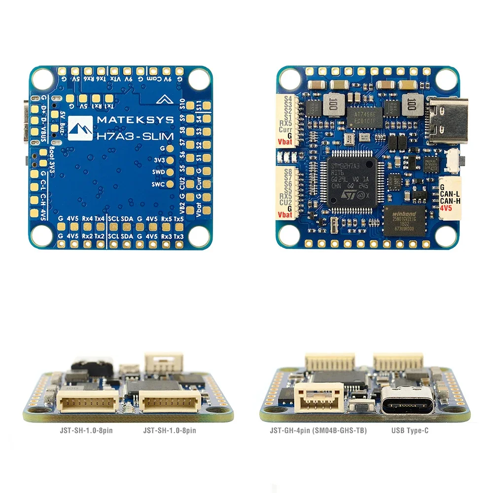 MATEK MATEKSYS H7A3-SLIM Flight Controller Built-in ICM42688P OSD Blackbox 128MB 2~8S LiPo for RC FPV Long Rang Racing Drone