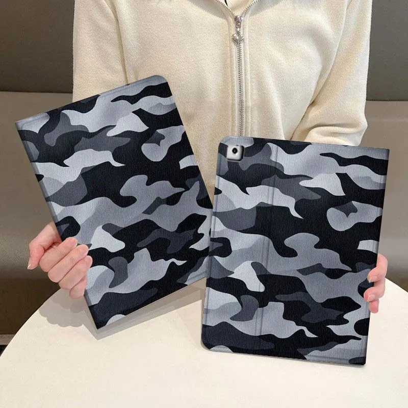 Camouflage style pattern For iPad Pro Air Mini 1 2 3 4 5 6 7 7th 8th 9th 10th 11th 10.2 9.7 10.5 10.9 11 2024 2025 Tablet Case