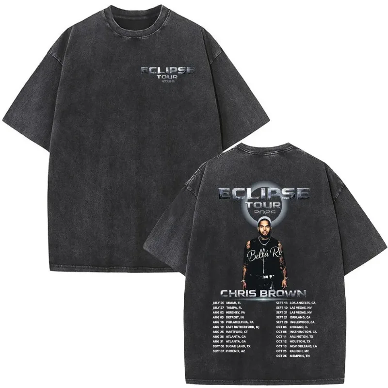 

Chris Brown T-Shirts 2026 Merch Summer Unisex Fashion Short Sleeve Tee Streetwear Cotton HipHop T-shirts