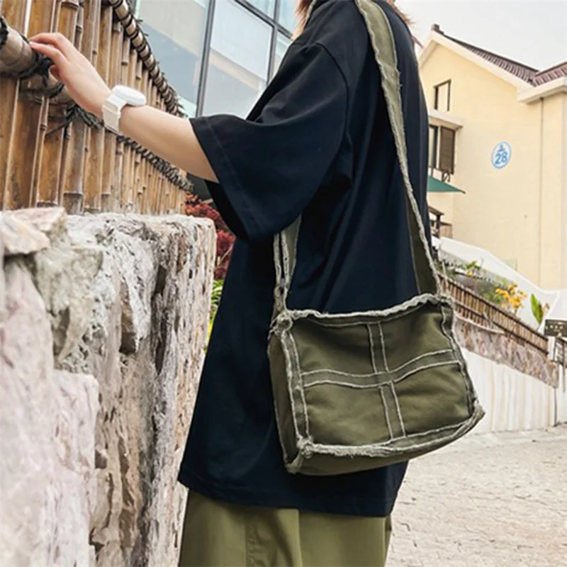 Women's Vintage Shoulder Bag Small Handbag Retro Canvas Simple Travel Messenger Crossbody Female Tote Bags for Women 2023 New