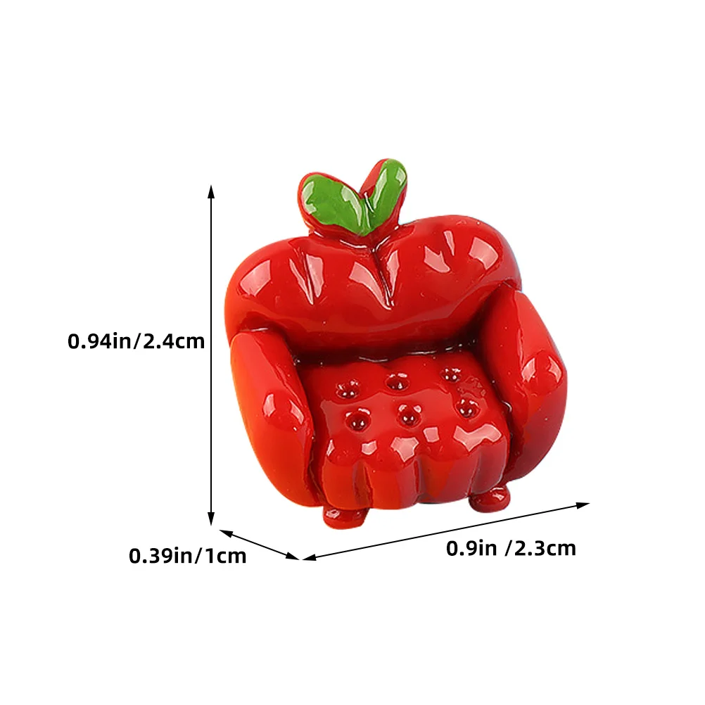 12 szt. Mini Sofa Owocowa DIY Ozdoby Rzemieślnicze z Żywicy Dekoracja na Obudowę Telefonu Małe Ozdoby do Projektów DIY Symulacja Ręcznie Robione Akcesoria