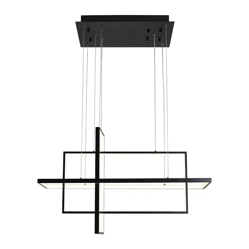 Dining Room Chandelier Led Simple Modern Creative Personality Living Room Bedroom Dining Room Office Square Bar Chandelier