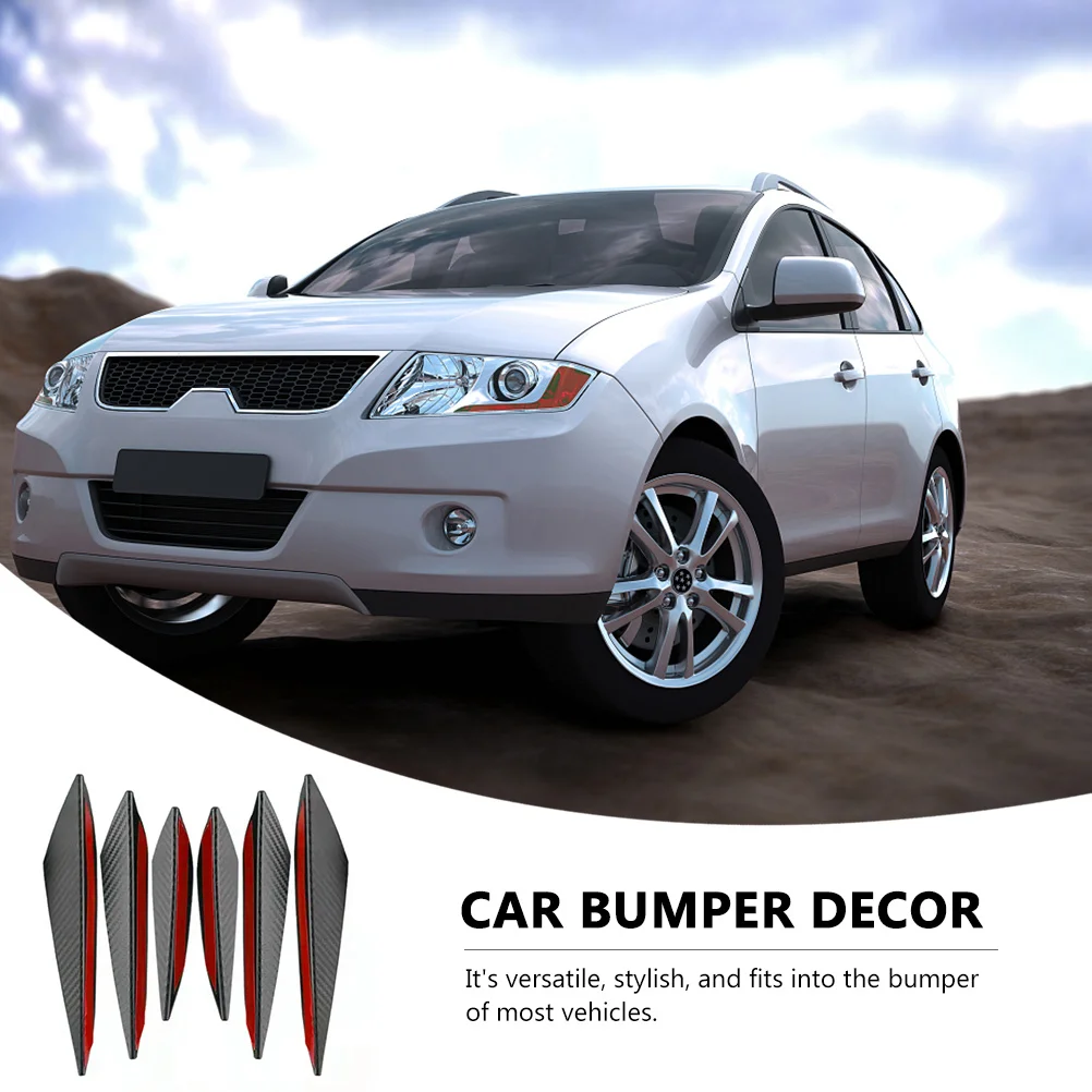 

6Pcs Bumper Splitter Fin Car Front Bumper Lip Protective Cover Airflow Diffuser Auto Accessories Scratch