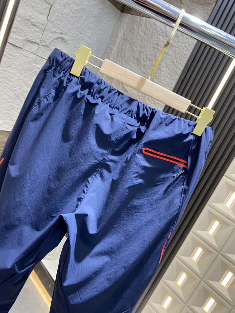 

Ультратонкие дышащие водонепроницаемые летние мужские уличные повседневные брюки свободного покроя, длинные прямые брюки Spor Sle, молодежные