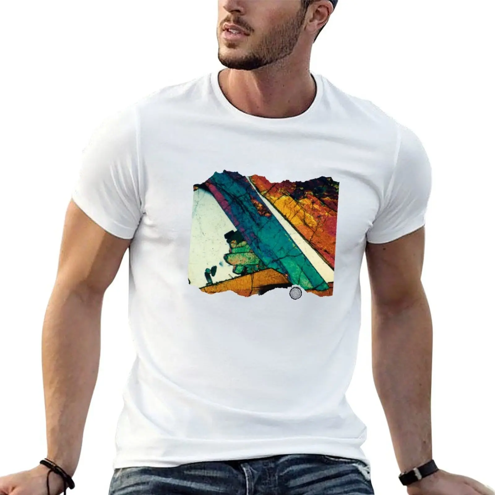 Geological thin section photography, magnified view of Epidote Blades in Quartz T-Shirt