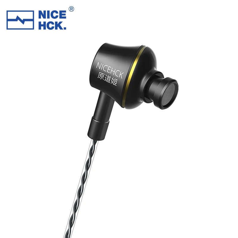 NICEHCK YD520 インイヤーイヤホン 10mm PET ダイナミックドライバーイヤホン 軽量シェル バランスの取れた HD マイク 音楽 HiFi IEM