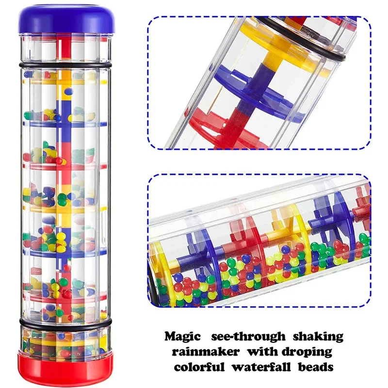 Montessori Baby Rain Stick giocattolo musicale sonagli per bambini giocattolo educativo precoce strumento musicale giocattoli sensoriali per bambini regalo per bambini