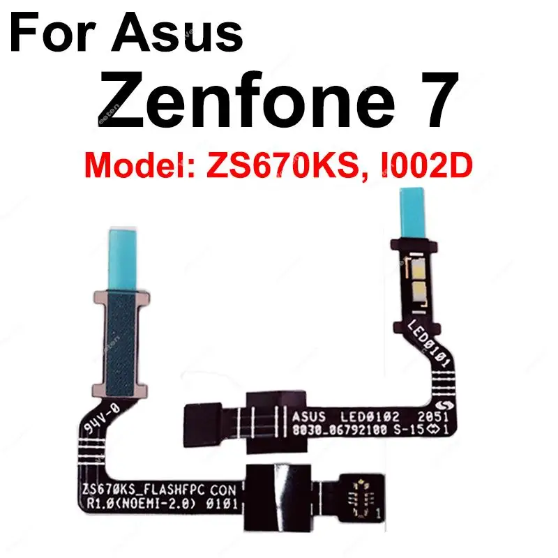 Flashlight Flex Cable For Asus Zenfone 7 7 Pro ZS670KS ZS671KS FlashLight Ambient Light Sensor Flex Cable Parts