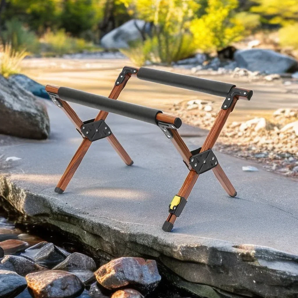 Alloy Foldable Cooler Support Rack, Anti-slip Stand for outdoor camping, BBQ, picnic and hiking ice bucket placement