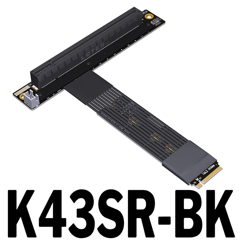 

Удлинительный кабель PCIe 5.0 x4 M.2 для NVMe M-key to X16 для материнской платы STX Кабель видеокарты с кабелем питания SATA серии K43