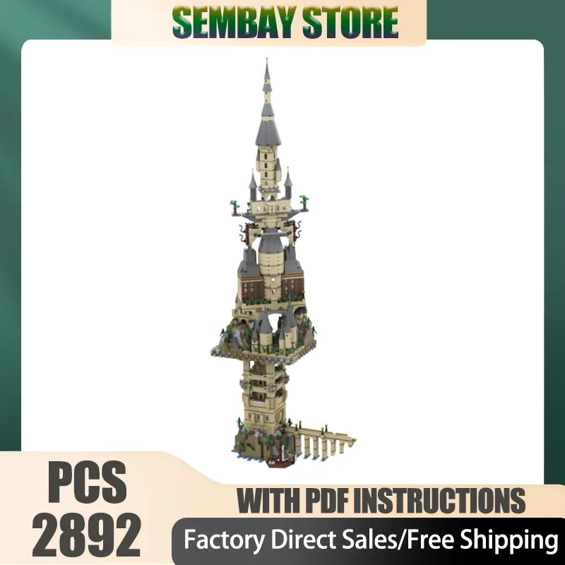 Moc Mattoni da costruzione Torri rotanti modulari - Modello alternativo di 71043 Blocchi tecnologici Regali di costruzione di giocattoli fai da te di Natale