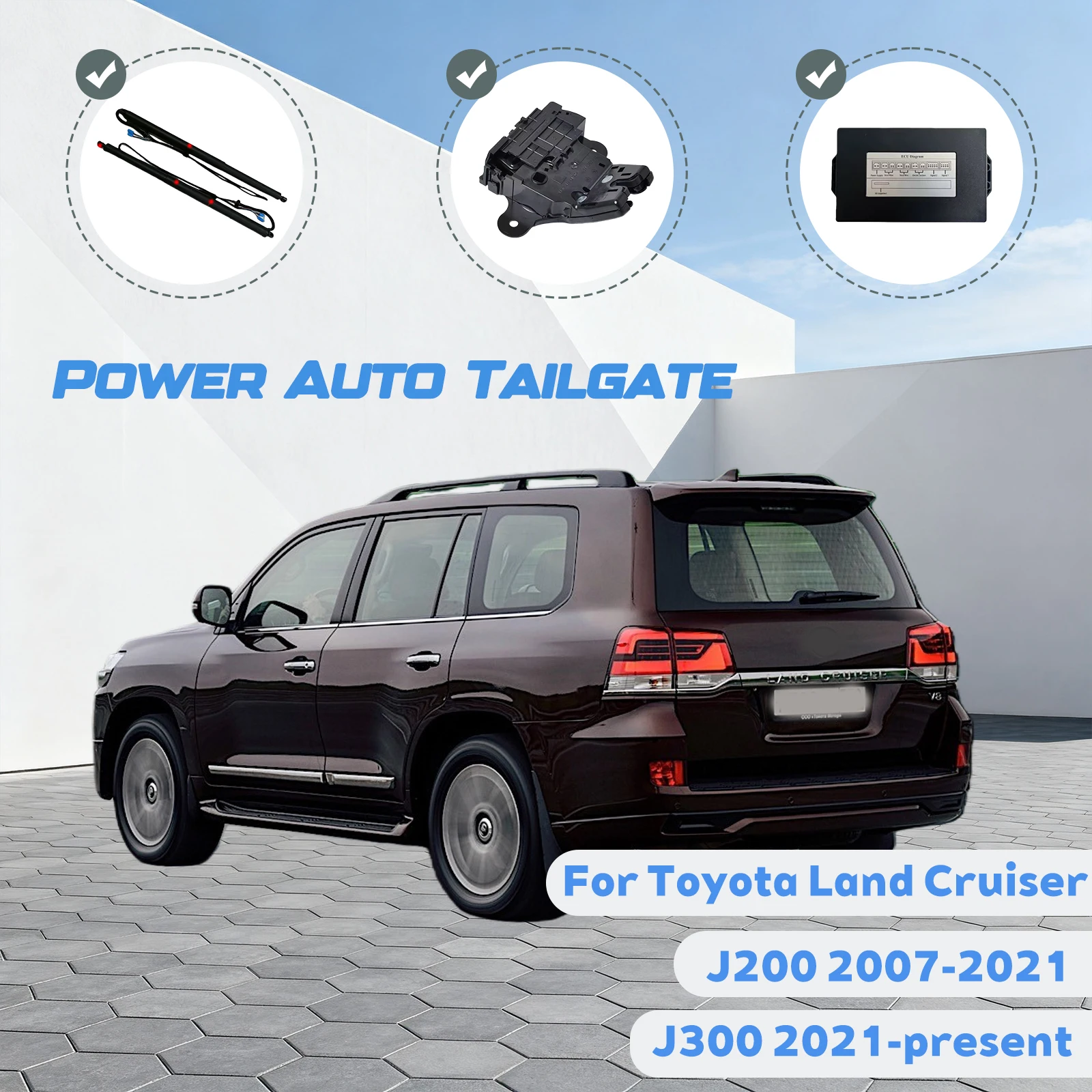 

Для Toyota Land Cruiser J200 J300 2007-2026 автомобильный автоматический подъемный комплект, открывающий багажник, интеллектуальный электрический подъемник задней двери