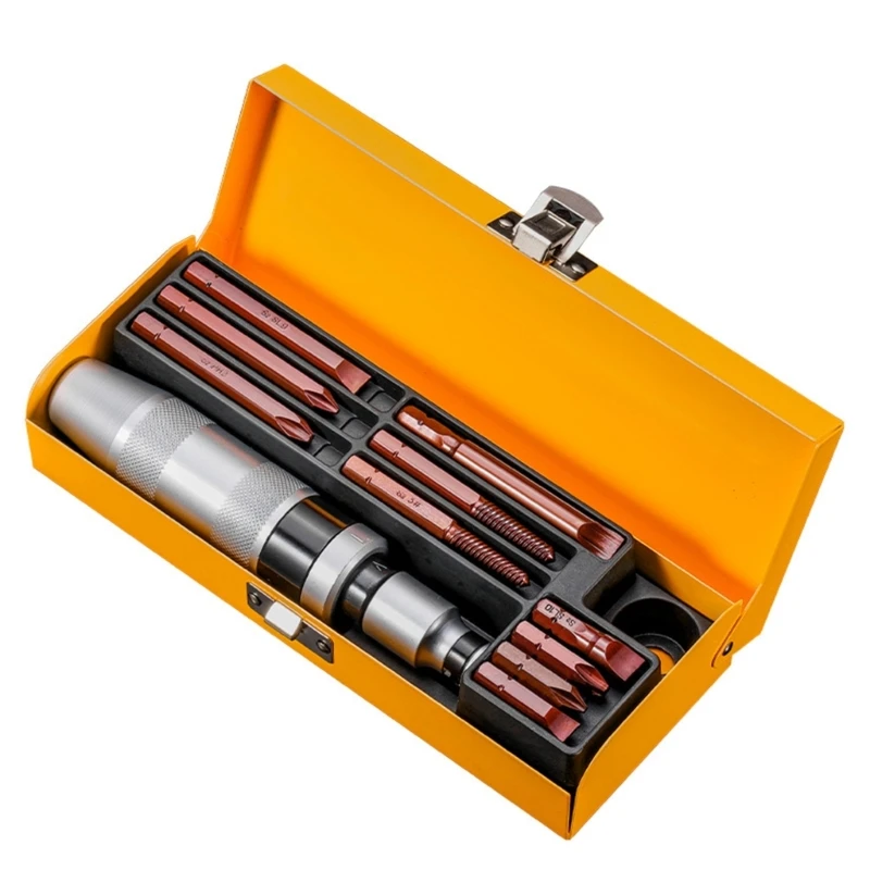 

12x Impact Screwdriver Set with Alloy Steel Bit for Various Screw Extraction Removing Stripped Rusted Bolts Repair Tool