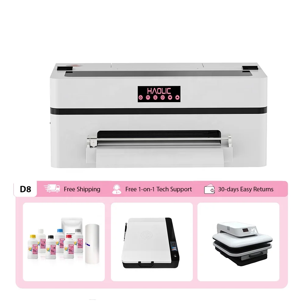 AutomaticPink DTF Printer 33cm XP600 For Fabrics Apparel Business With High Precision And Stability