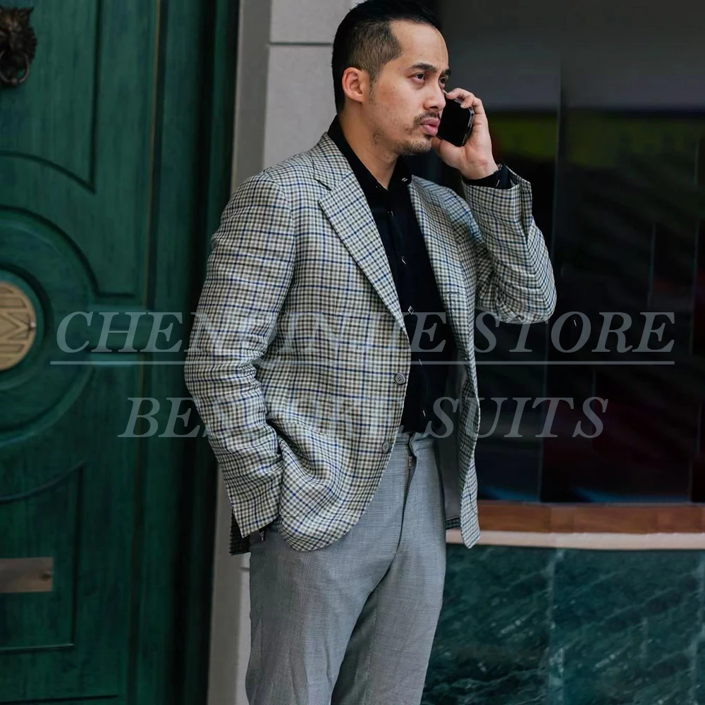 

Formal Men's Suits Elegant Single Breasted Notch Lapel Slim Fit 2 Piece Jacket Pants Outfits High Quality Male Clothing Sets