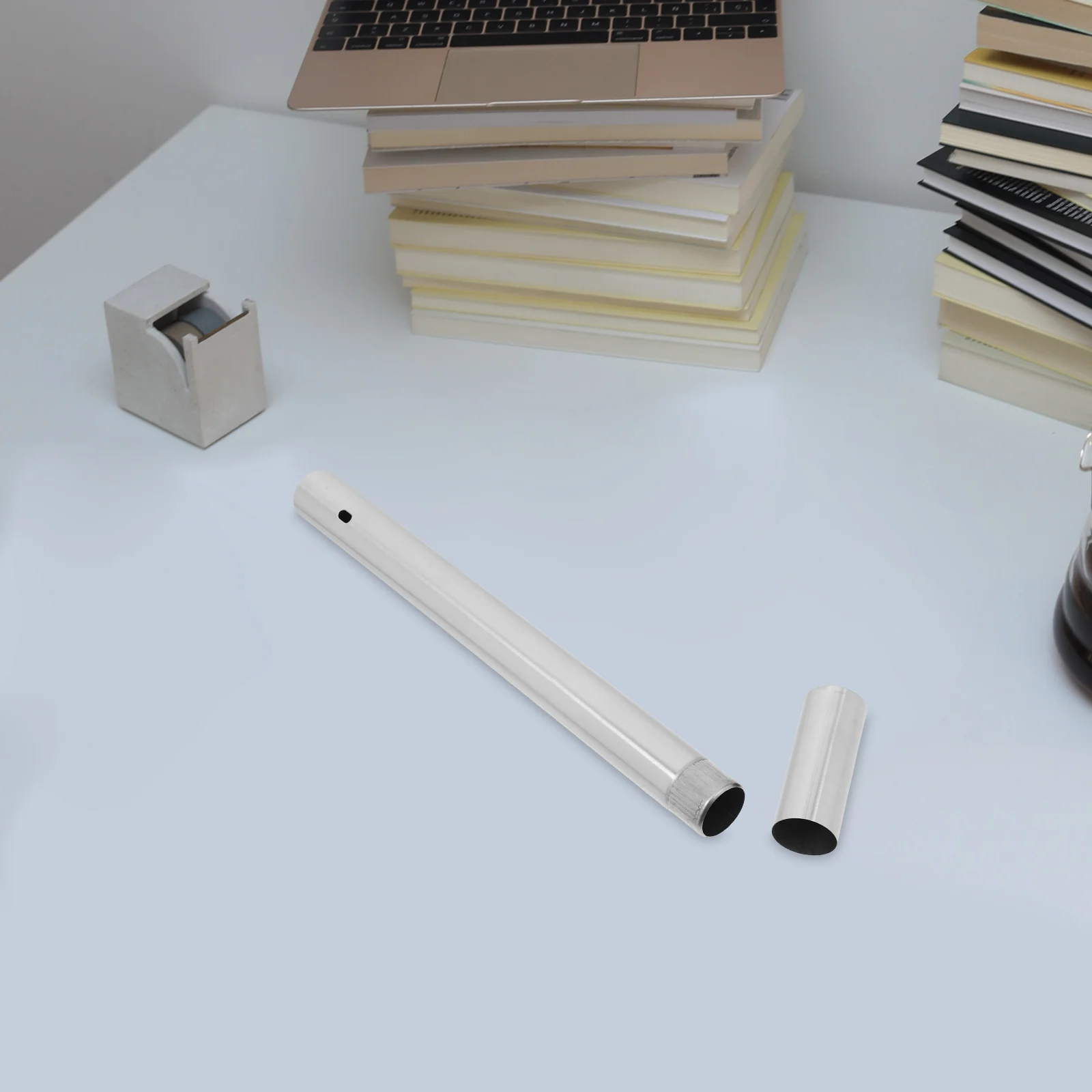 Stainless Steel Document Tube Portable Storage for Certificates Diplomas Important Papers Home Office Use