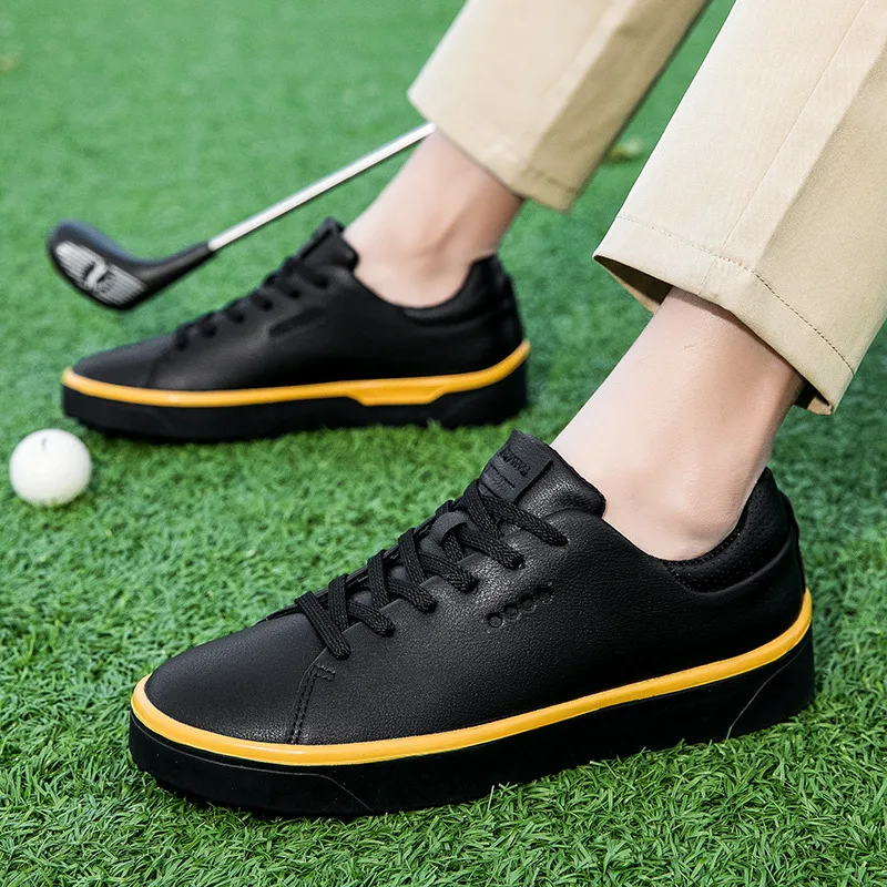 Hoge Kwaliteit Witte Mannen Golf Sneaker Maat 36-47 Outdoor Lederen Dames Golfschoenen Comfort Low Cut Trainers Man zapatos de golf