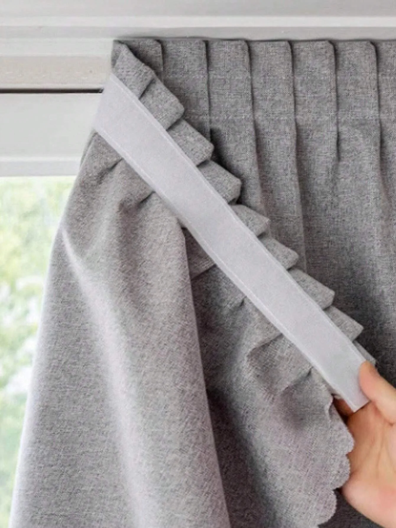 1pc Self-Adhesive Hook-And-Loop Curtains, Sun-Shading & Heat-Insulating Curtains For Windows Without Drilling, Easy Setup