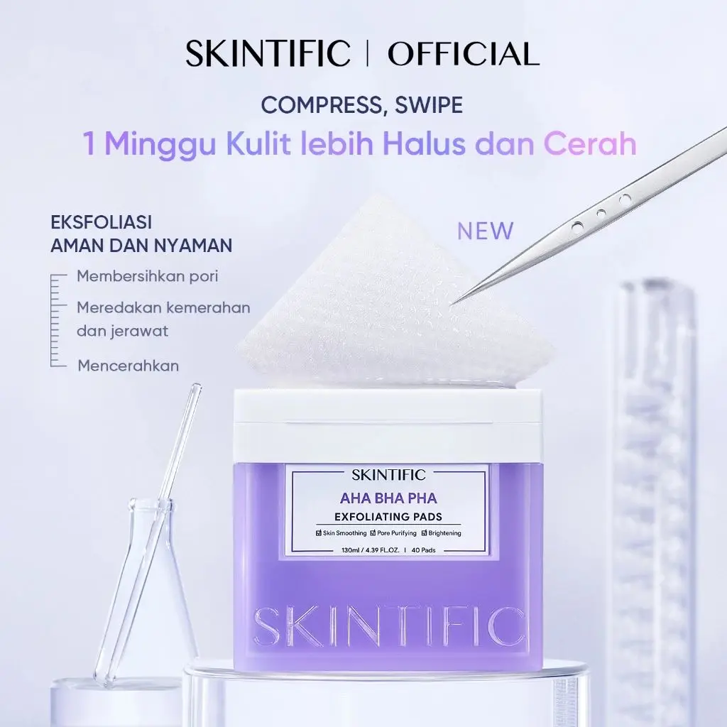 Exfoliating Toner Pads | Pore Clean Clear Acne Blackheads Gentle Lebih Halus Exfoliasi Wajah Peeling Solution Skin Brightening S