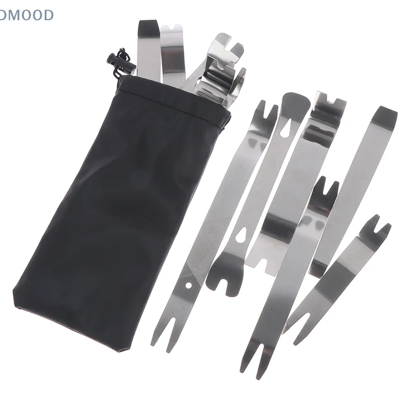 

1Set Car Audio Modification Tool Metal Steel Pry 6-piece Set Interior Door Panel Soundproof Removal Stainless Steel Crowbar