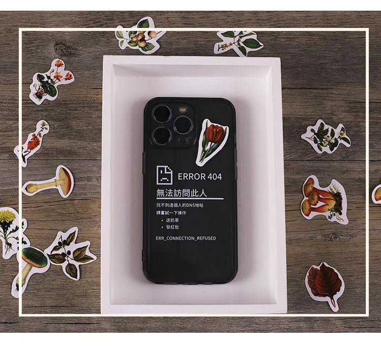 45pcs Retro Forest Series Plant Stickers Set for Scrapbooking Korean Diary Stationery Decorative Planner Sticker Collection