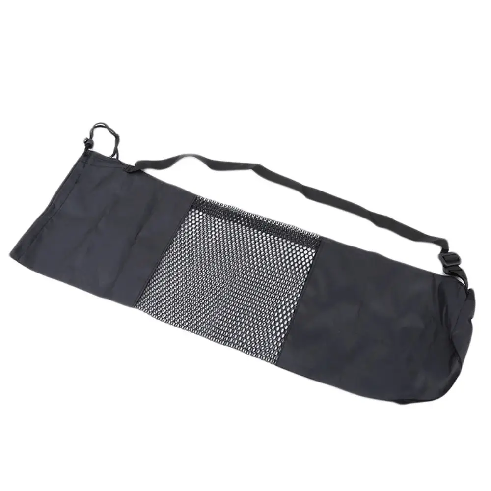 Portátil respirável Yoga Mat Bag, Saco de esportes com alças ajustáveis, Carry Mesh Storage Bag, Fits Most Yoga Mats, Preto