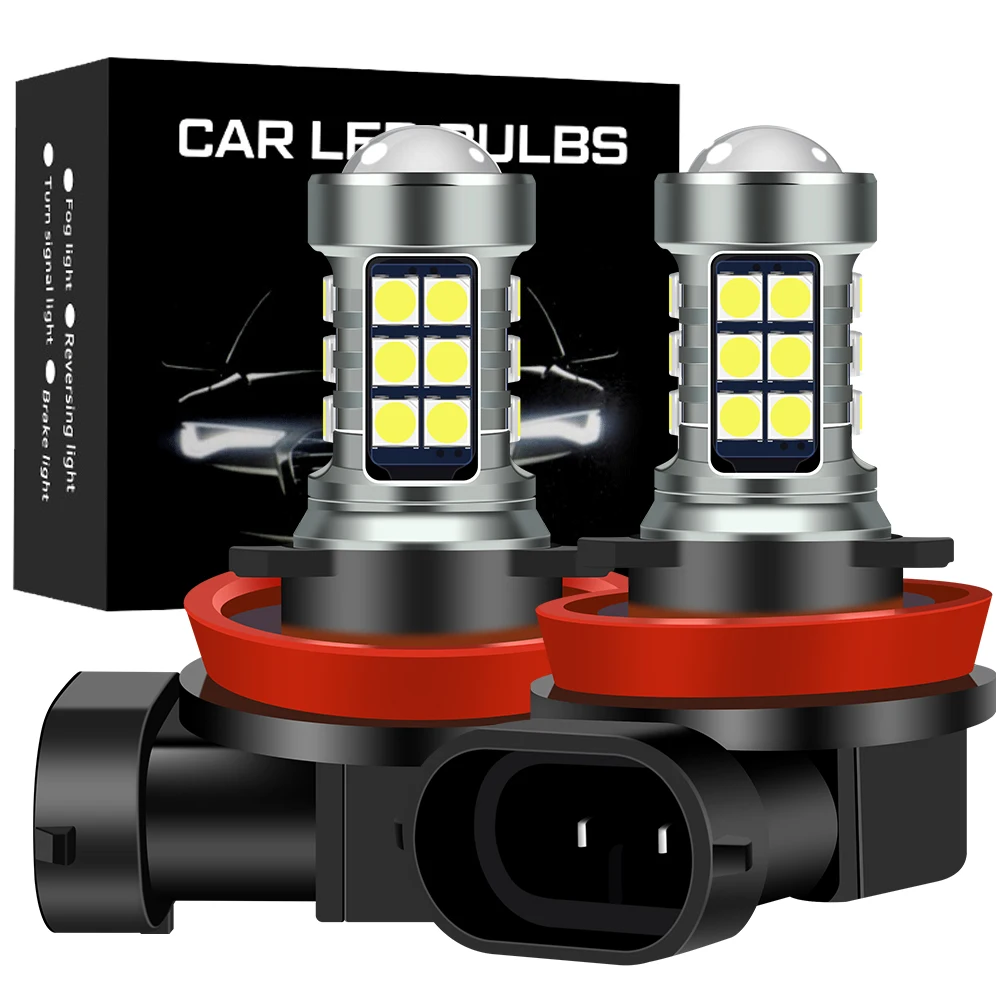 ASLENT H11 H10 9006 PSX24W P13W H16JP H16EU 3030 27LED Fog Light Bulbs 2000LM High Power 6000K Fog Light DRL Bulbs Car Fog Lamp