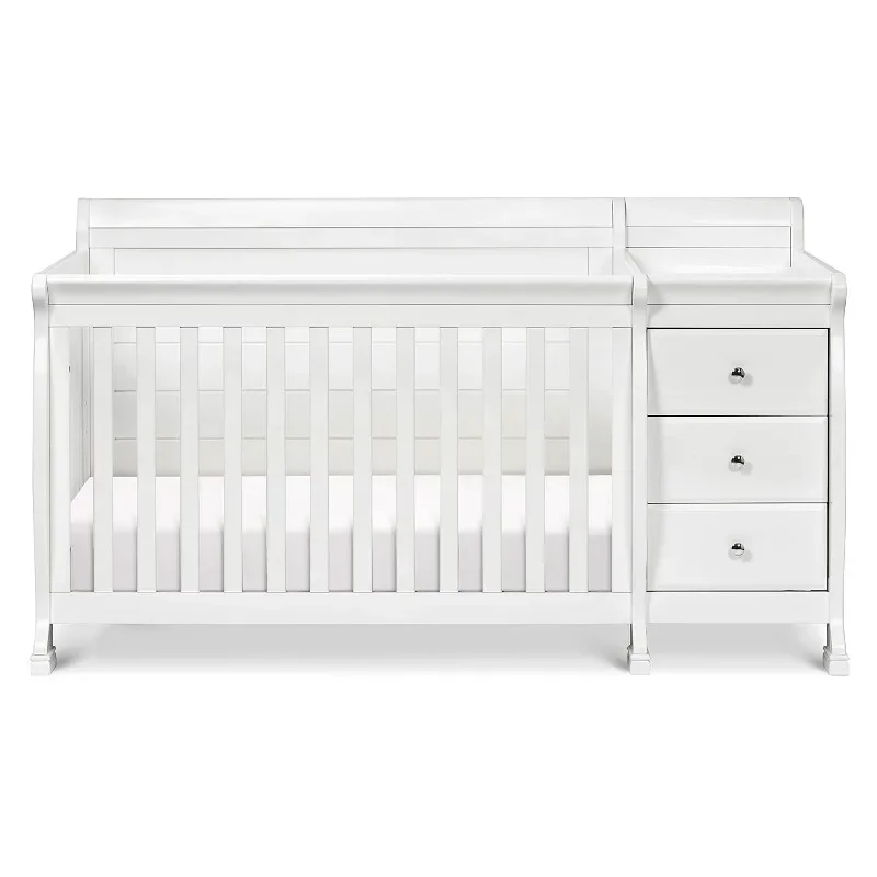 DaVinci Kalani 4-in-1 Convertible Crib and Changer Combo in White