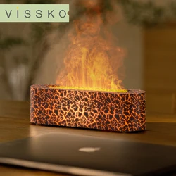 Vissko 7 Colorful Flame Diffuser 150ml USB Air Humidifier Aromatherapy Essential Oil Diffuser Fragrance diffuser For Bedroom