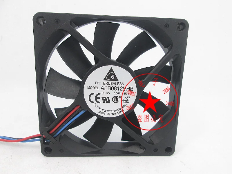 

Delta Electronics AFB0812VHB R00 DC 12V 0.30A 80x80x15mm 3-Wire Server Cooling Fan