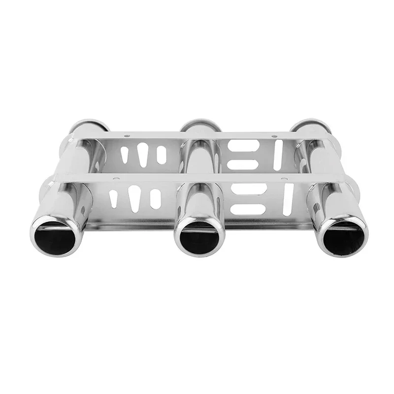 Stainless Steel Wall Mounted Rod Rack 3 Tubes 4 Tubes Rod Holder for Marine Boat Kayak Yacht