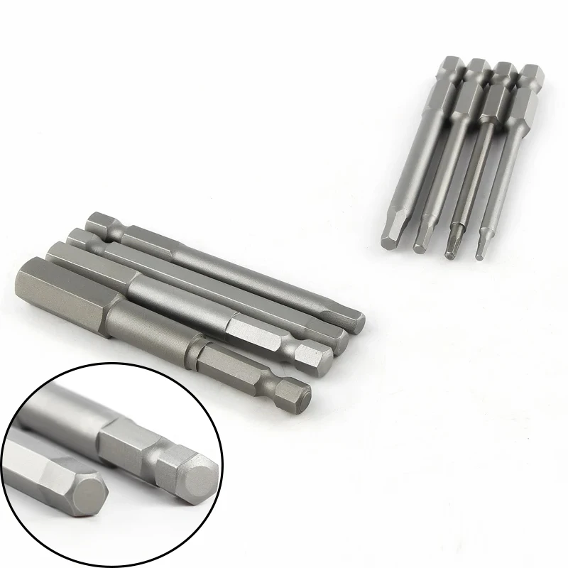 

75mm Magnetic Head Screwdriver Bits 1/4" Hex Shank Screw Drivers Set H2-H10 Kits For Power Tools