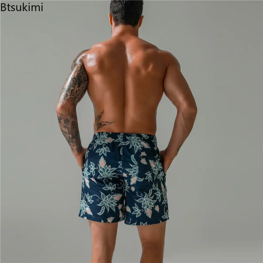 Summer New Style Men's Outdoor Beach Shorts Loose Casual Sports Training Pants Fashion Printing Quick-drying Surf Board Shorts