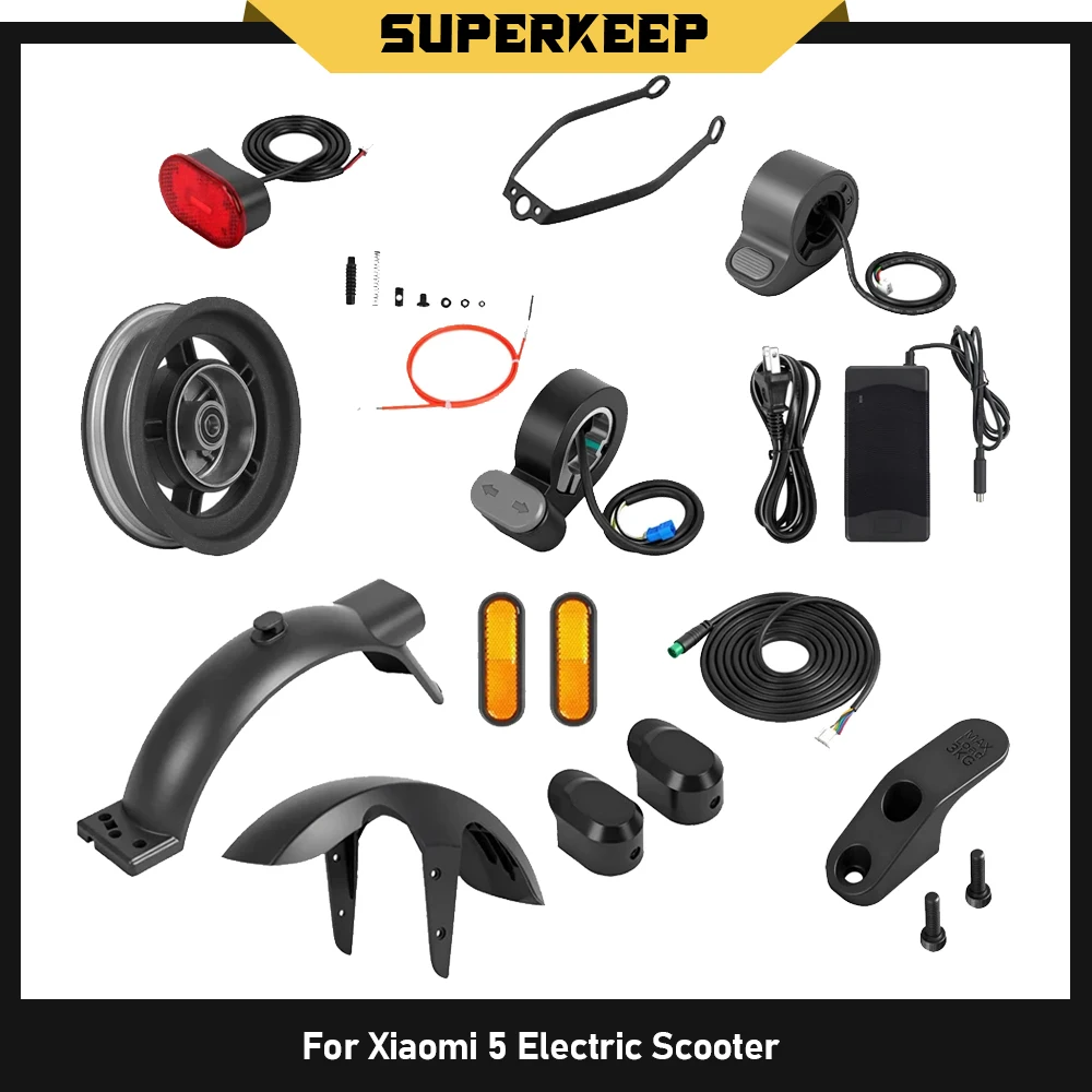 

Scooter Front Rear Mudguard Various Repair Parts for Xiaomi 5 Scooter Wheel Hub Accelerator Brake Cable Hanger Holder Data Cable