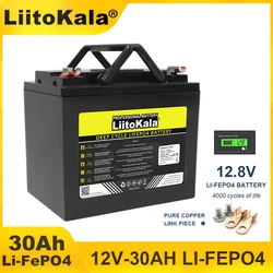 LiitoKala 12.8V 30AH akumulator LiFePO4 12V 14.6v z BMS akumulatory litowo-żelazowo-fosforanowe falownik zapłonowy motocykla Solar