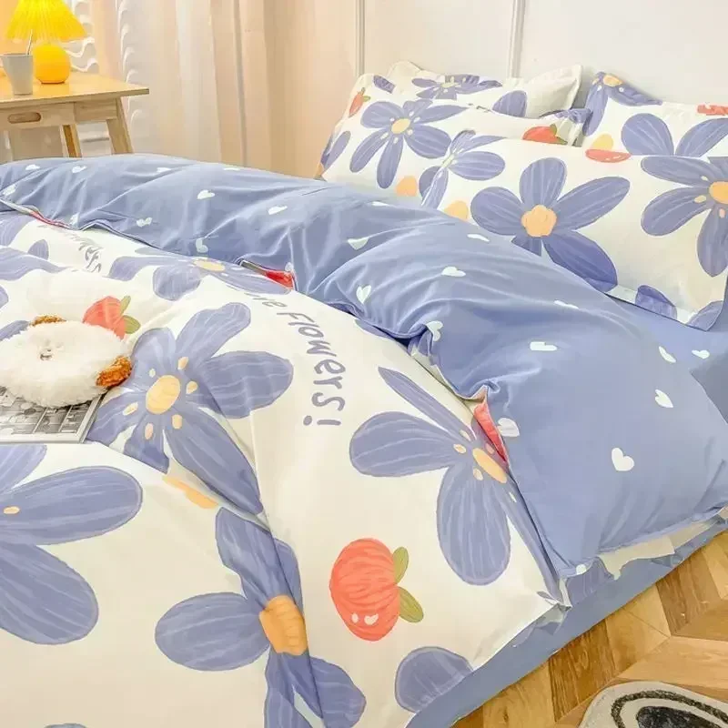3/4PCS/Set Warm Duvet Covers Suitable for Various in Autumn Winter Spring Soft Bedding Covers Suitable for All Seasons Bed Sack