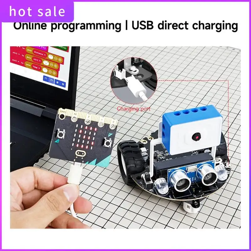 ELEC-Microbit Smart Robot автомобильный видеопульт дистанционного управления с модулем изображения Wi-Fi для программирования, электронный комплект «сделай сам»