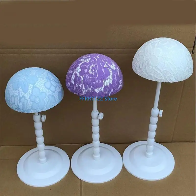 

Y1UF Portable Adjustable Height Plastic Stand for Home Travel Use Lightweight and Practical Hat Display Storage