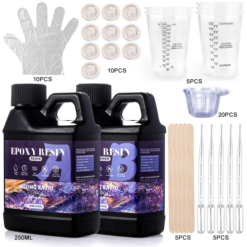Easy Mix 1:1 Epoxy Resin Kit for DIY Jewelry Making