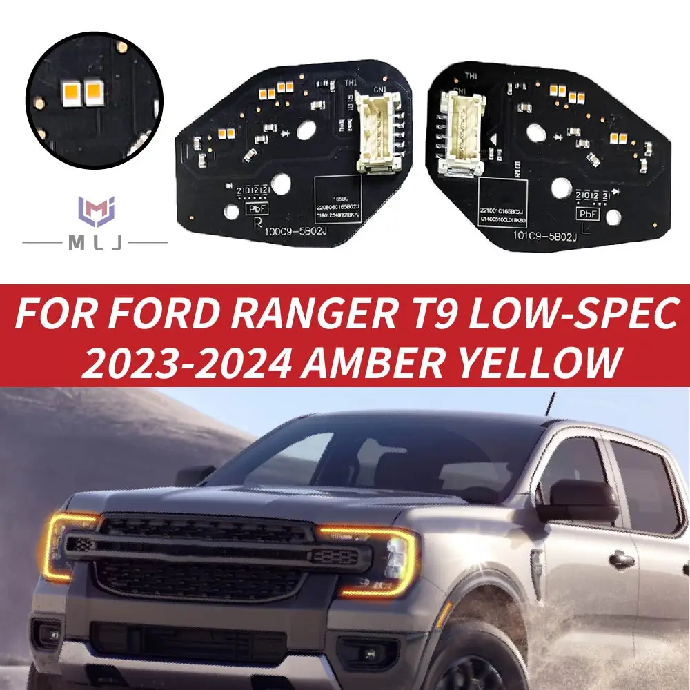 

New For Ford Ranger T9 Low Spec Amber Yellow LED DRL Chips 2023-2024 Headlight Daytime Running Turn Signal Light Lightsource