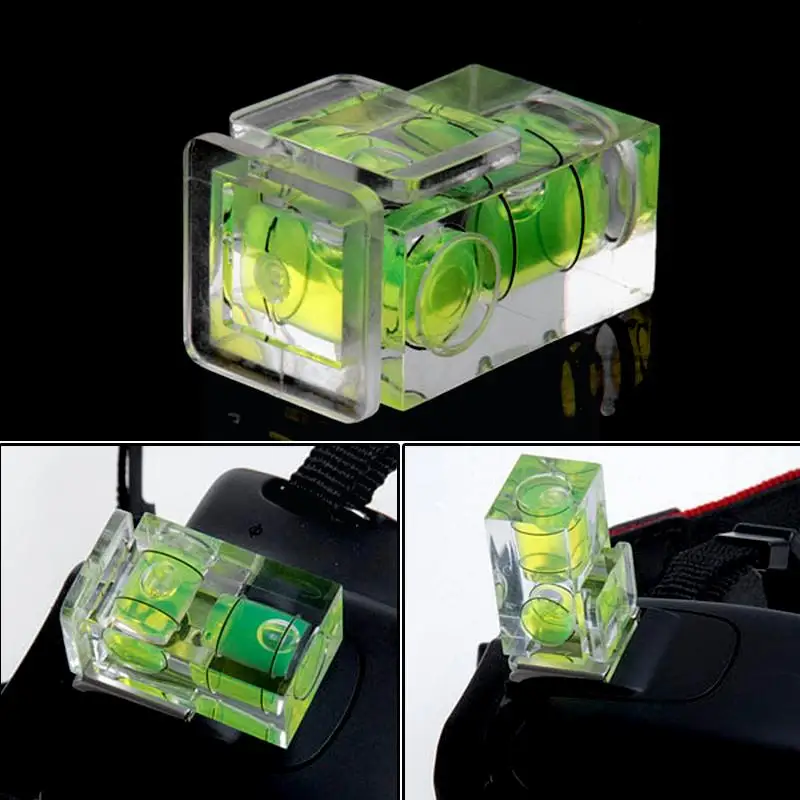 Universal 3-Axis Hot Shoe Fixed Bubble Spirit Level 3D Spirit Level For Canon/Nikon/Pentax DSLR Camera Photography Accessor I8I6